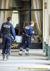 Police on rollerblades